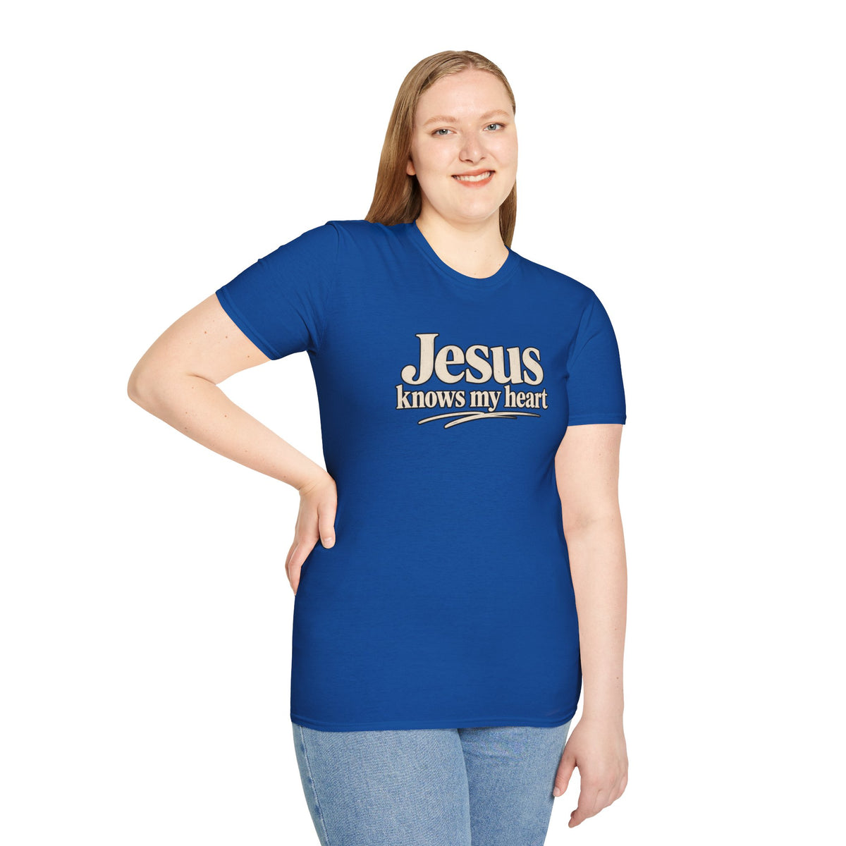 Jesus Knows My Heart/Kingdom raised T-Shirt