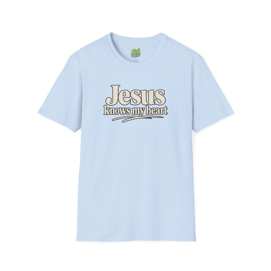 Jesus Knows My Heart/Kingdom raised T-Shirt
