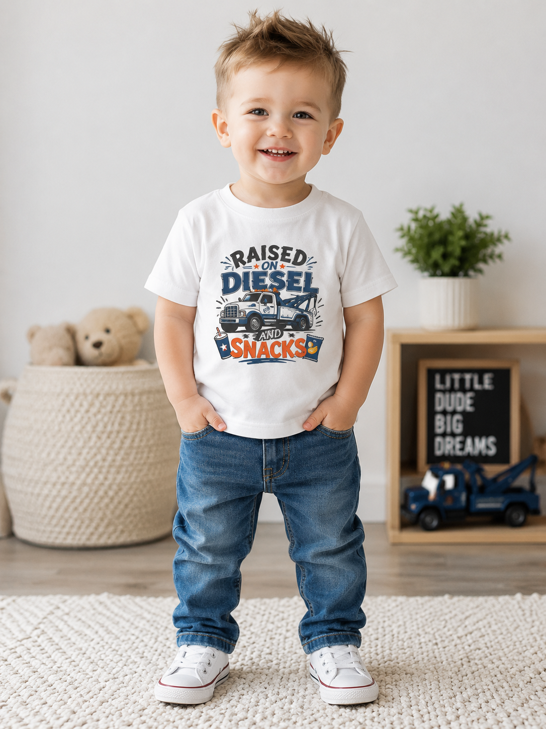Raised on Diesel and Snacks- Infant/Toddler Tee