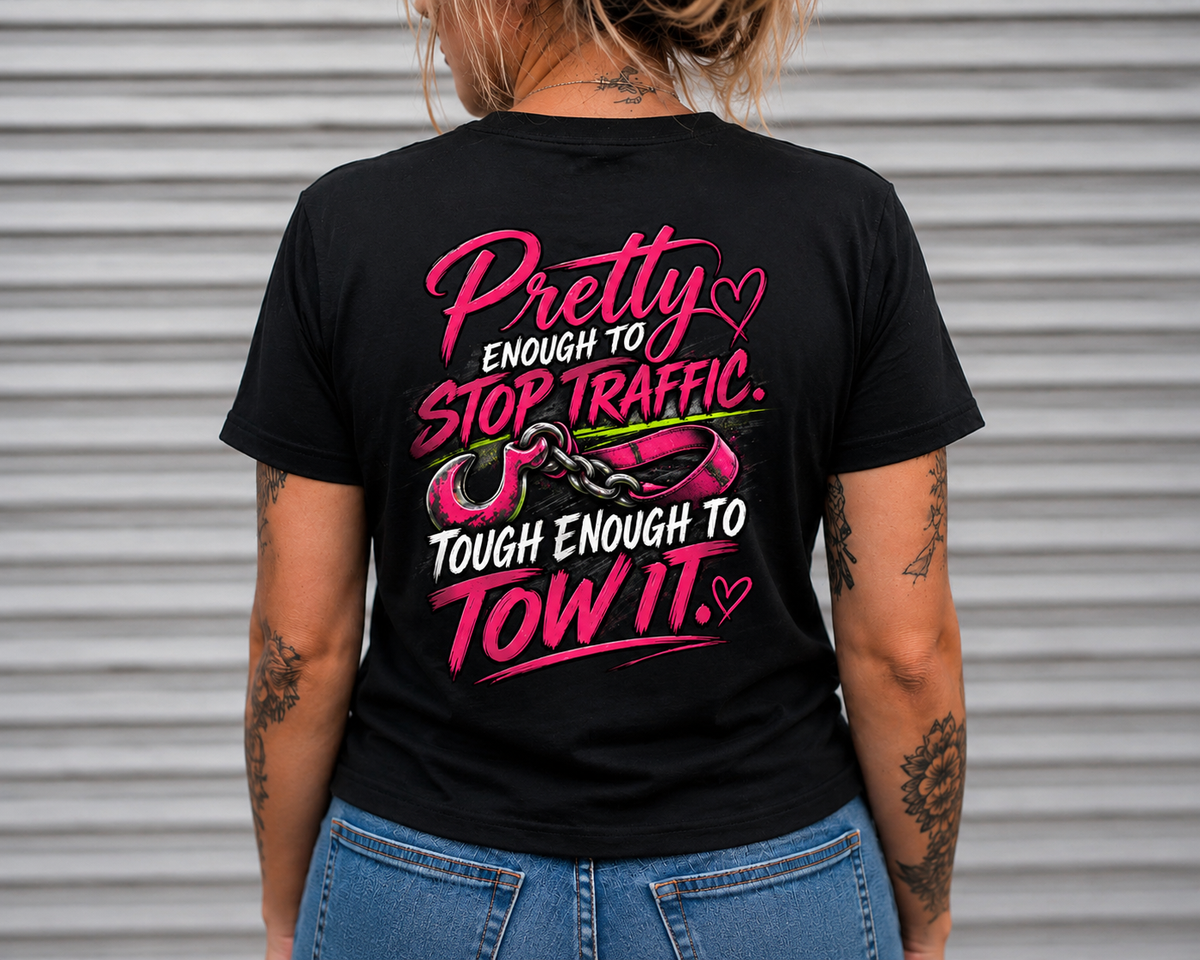 Stop Traffic Lady Tow Op Tee