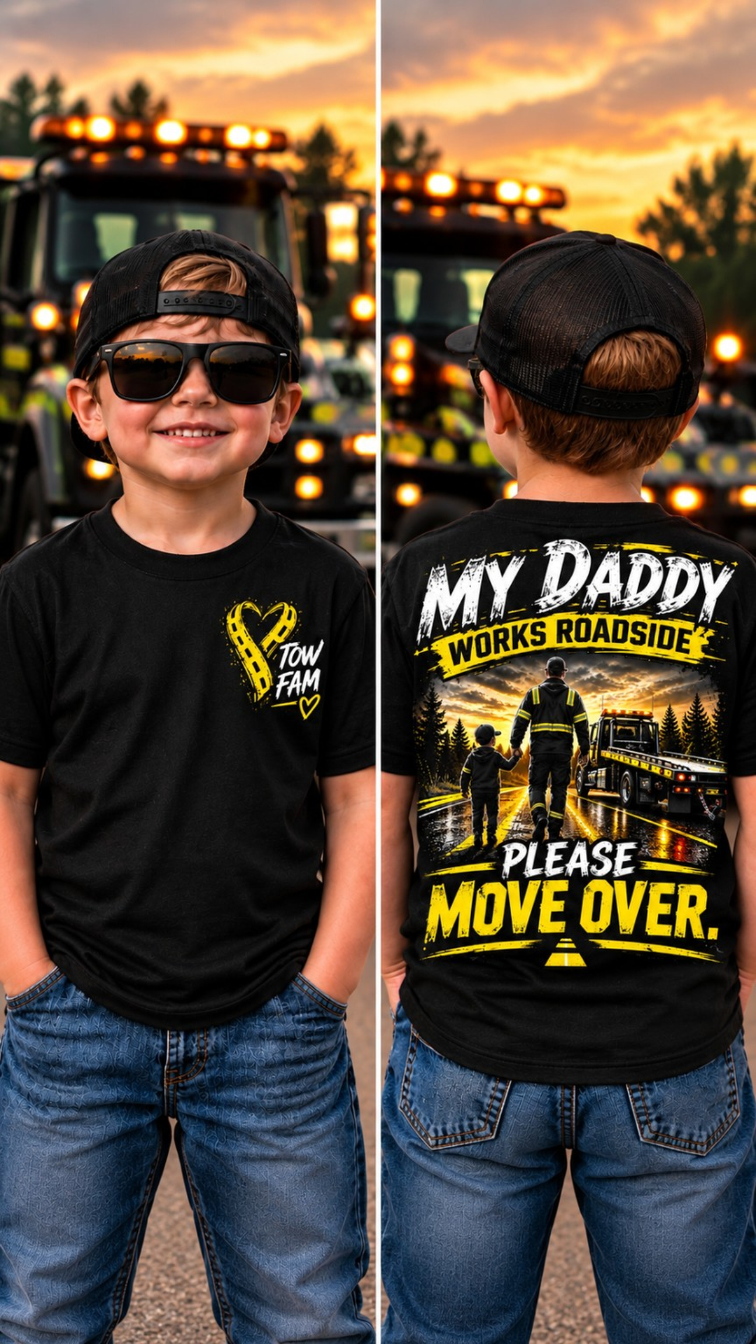 "My Daddy Works Roadside" Tee