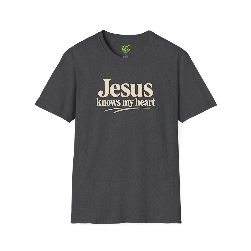 Jesus Knows My Heart/Kingdom raised T-Shirt