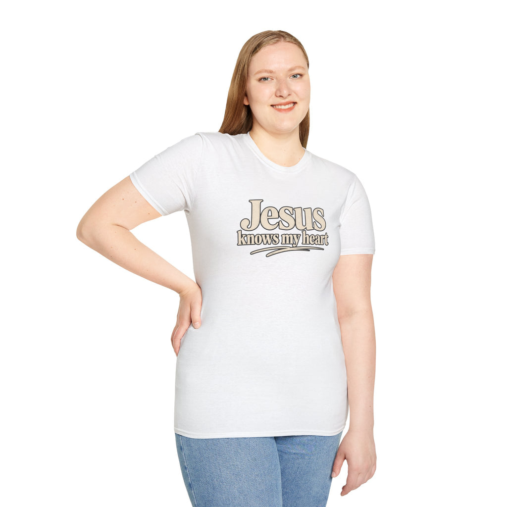 Jesus Knows My Heart/Kingdom raised T-Shirt