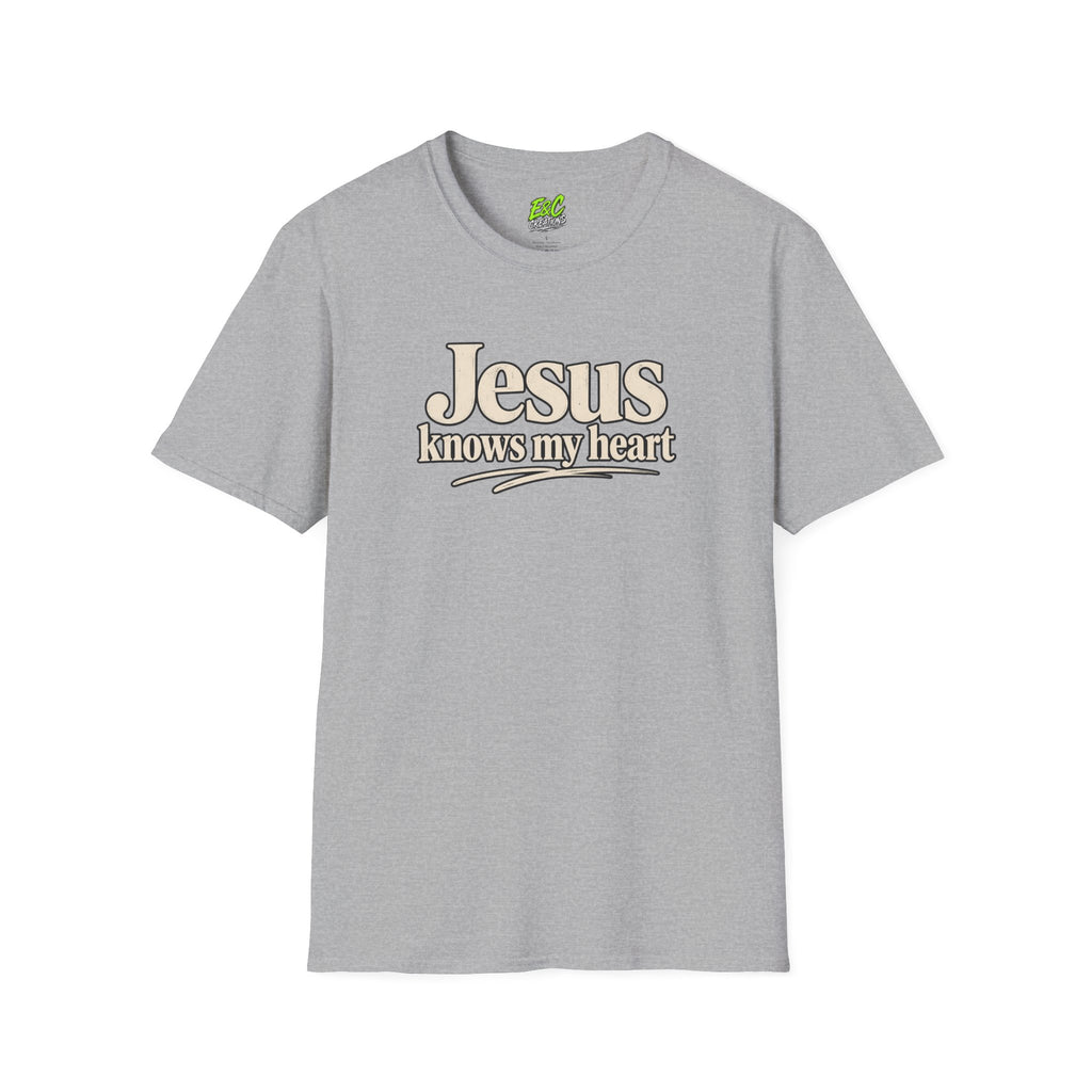 Jesus Knows My Heart/Kingdom raised T-Shirt
