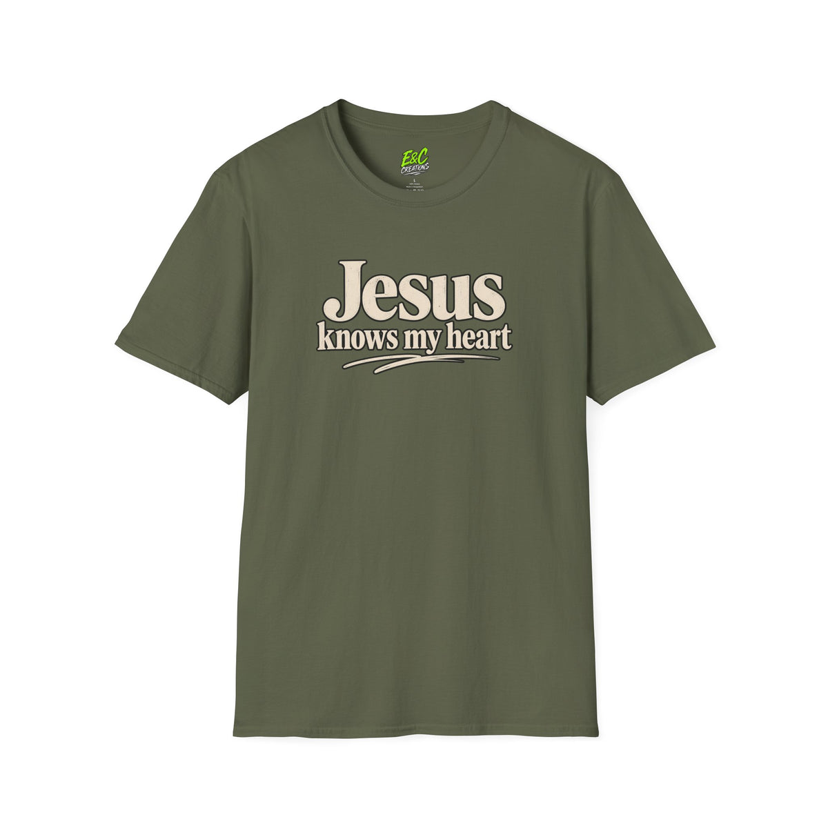 Jesus Knows My Heart/Kingdom raised T-Shirt