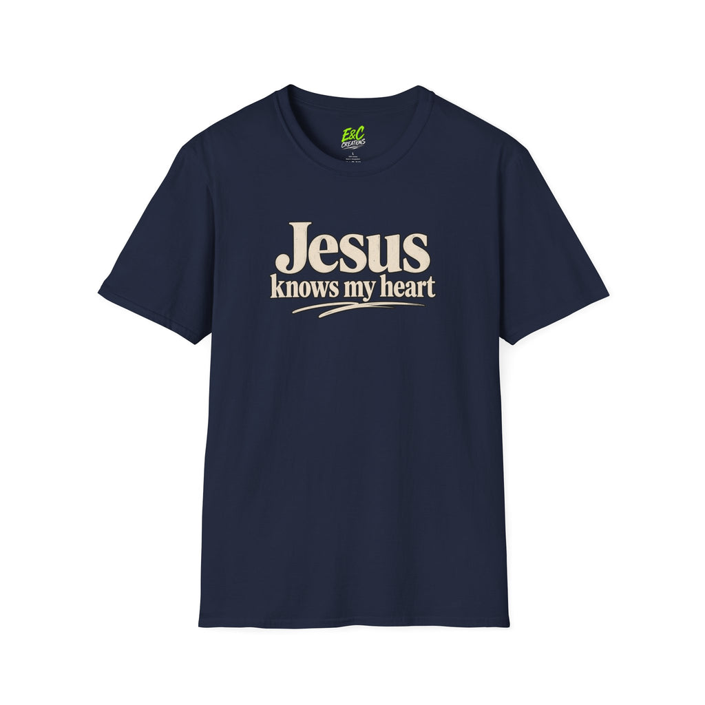Jesus Knows My Heart/Kingdom raised T-Shirt